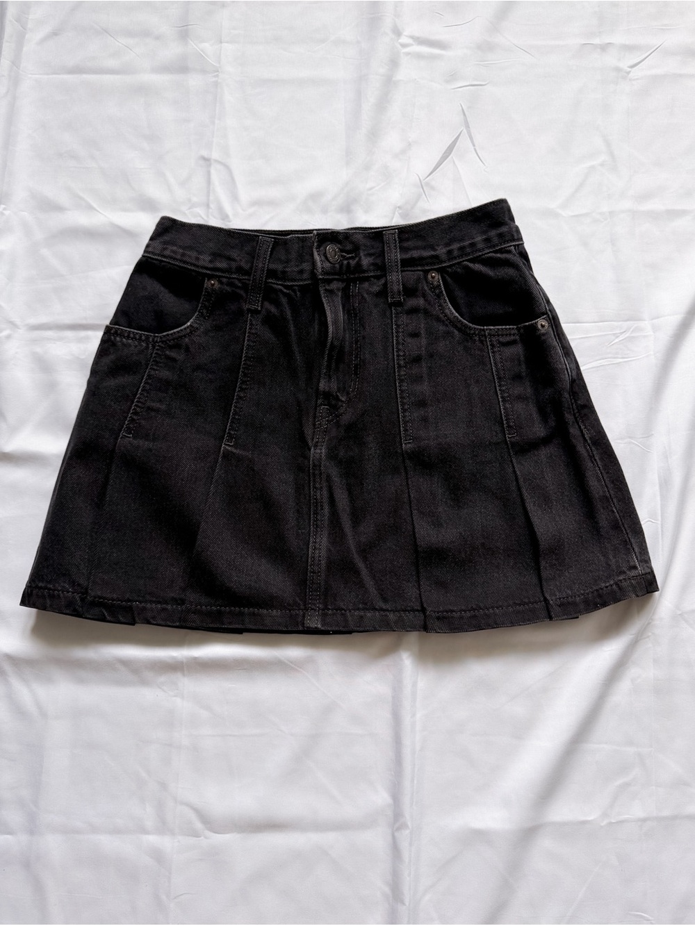 Levi's Black A-Line Denim Mini Skirt